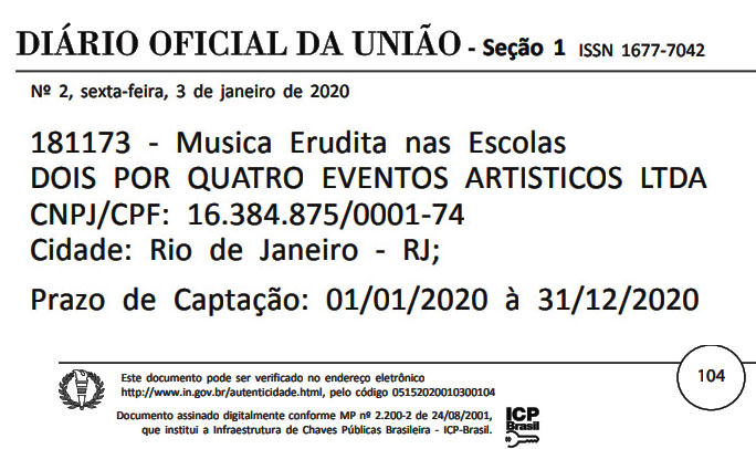 lei rouanet música erudita