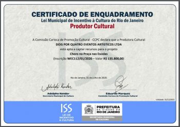 Choro na Praça Lei Municipal de Incentivo à Cultura do Rio de Janeiro ISS RJ