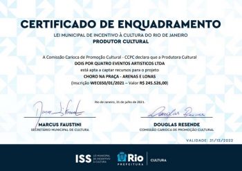 Choro na Praça Lei Municipal de Incentivo à Cultura do Rio de Janeiro ISS RJ